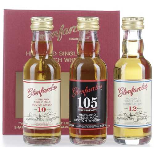 Glenfarclas Miniaturset 10Y, 105, 12Y  