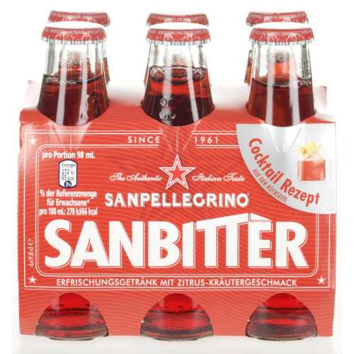 Sanbitter ohne Alkohol 6x9,8cl